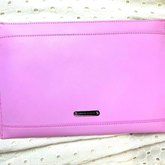 Rebecca Minkoff Girl Power Leather Zip Pouch Clutch - Light Orchid Pink